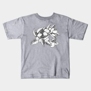 California Kumquats Black and White Pen and Ink Drawing Kids T-Shirt